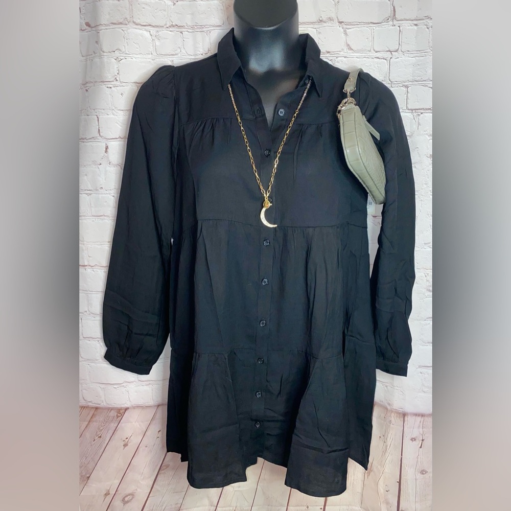 Black Tiered Mini Dress